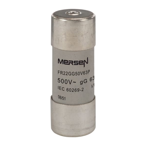 MERSEN - Sicherung zylindrisch gG Gr.22x58 500VAC/250VDC 63A mit Schlagbolzen