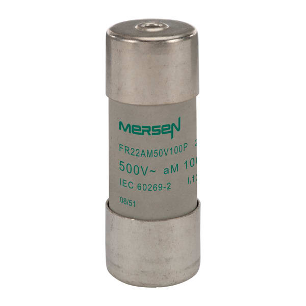 MERSEN - Sicherung zylindrisch aM Gr.22x58 500VAC 100A mit Schlagbolzen