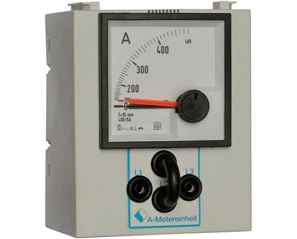 MERSEN - Amperemeter 250A, mit Schleppzeiger, 3-polige Messung für MV Gr.1/2/3