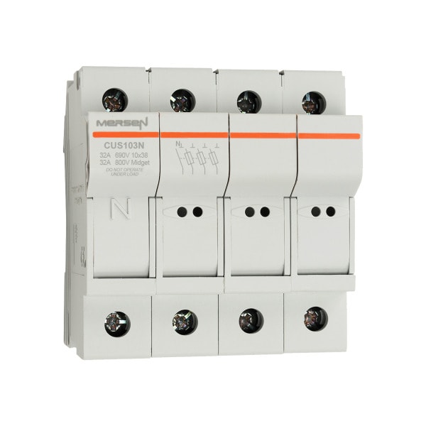 MERSEN - MODULOSTAR Sicherungshalter Gr.10x38 690VAC/1000VDC 32A 3+N-polig ohne SIÜW