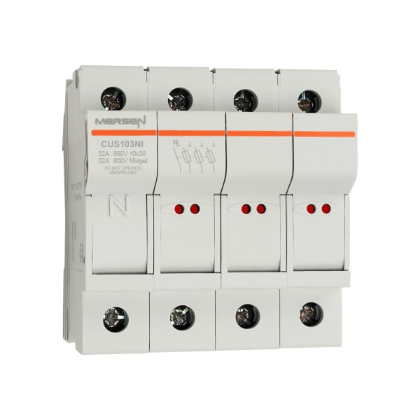 MERSEN - MODULOSTAR Sicherungshalter Gr.10x38 690VAC/1000VDC 32A 3+N-polig mit SIÜW