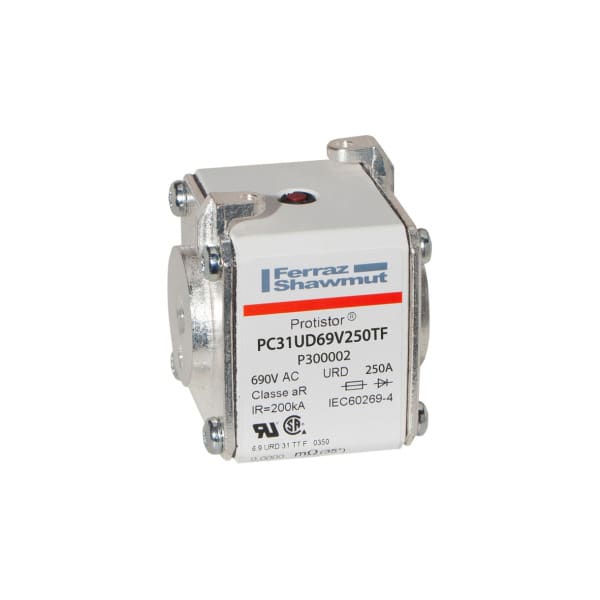 MERSEN - Protistor Sicherung aR Gr.31 690VAC 250A TTF Anschluss M8 und Schlagbolzen
