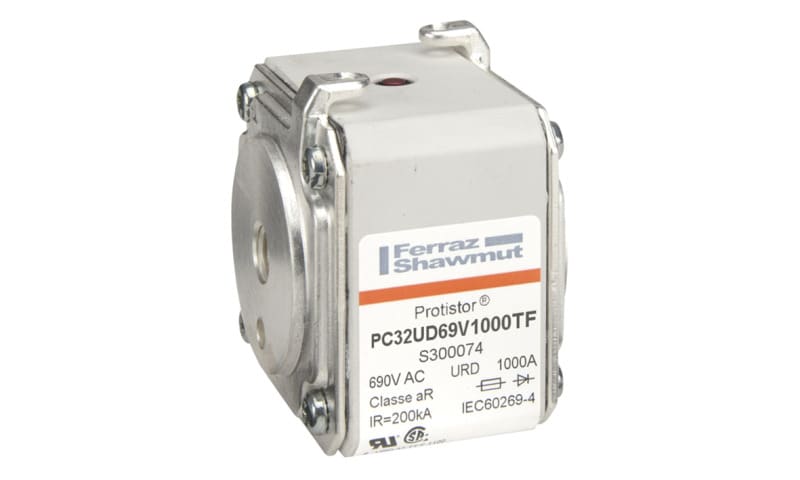 MERSEN - Protistor Sicherung aR Gr.32 690VAC 1000A TTF Anschluss M10 und Schlagbolzen