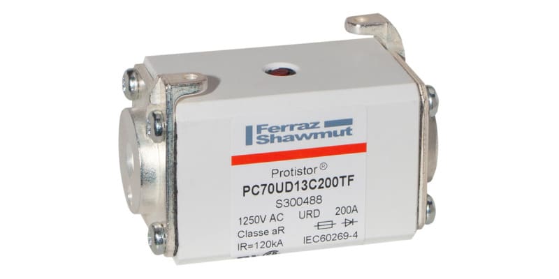 MERSEN - Protistor Sicherung aR Gr.70 1250VAC 200A TTF Anschluss M8 und Schlagbolzen