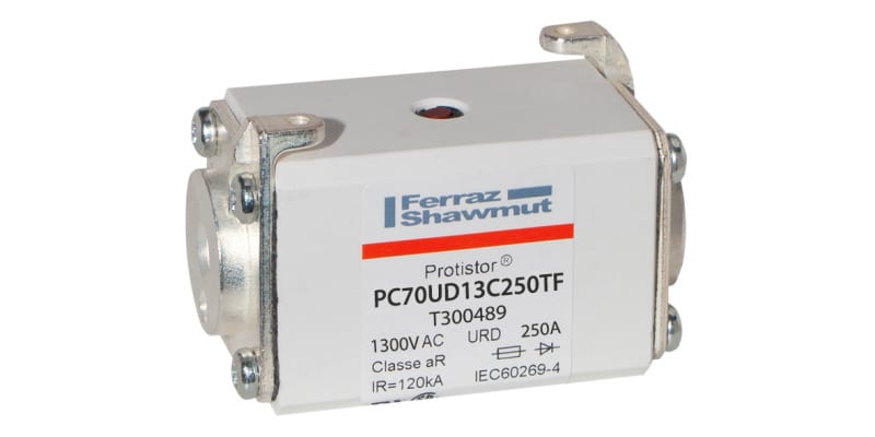 MERSEN - Protistor Sicherung aR Gr.70 1250VAC 250A TTF Anschluss M8 und Schlagbolzen