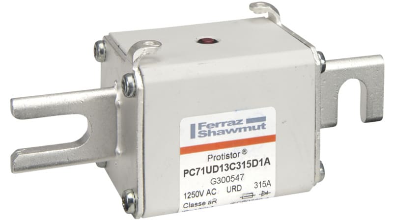 MERSEN - Protistor Sicherung aR Gr.71 1250VAC 315A DIN110 Kontaktmesser und Schlagbolzen