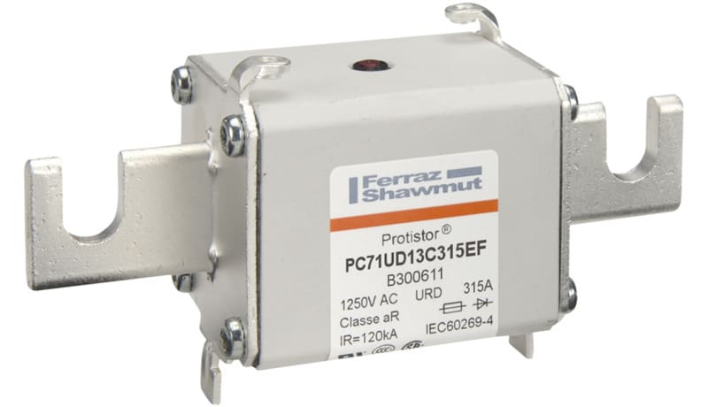 MERSEN - Protistor Sicherung aR Gr.71 1250VAC 315A EF Kontaktmesser und Schlagbolzen