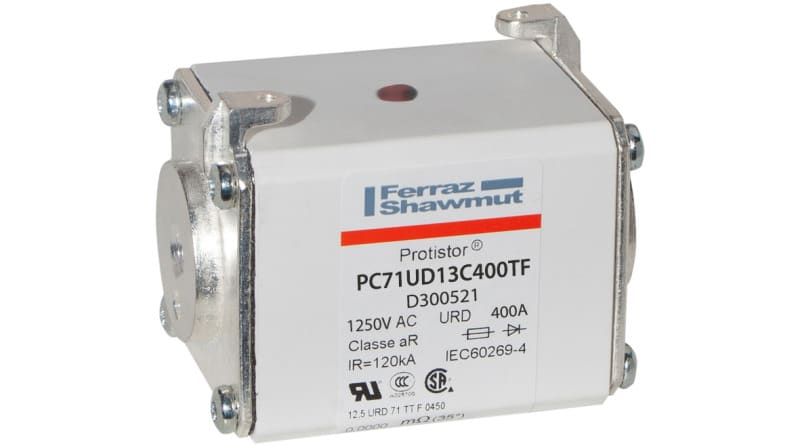 MERSEN - Protistor Sicherung aR Gr.71 1250VAC 400A TTF Anschluss M8 und Schlagbolzen