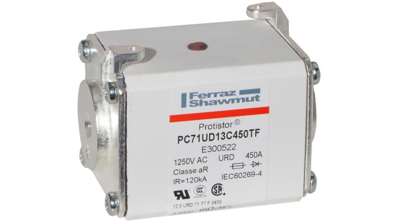 MERSEN - Protistor Sicherung aR Gr.71 1250VAC 450A TTF Anschluss M8 und Schlagbolzen