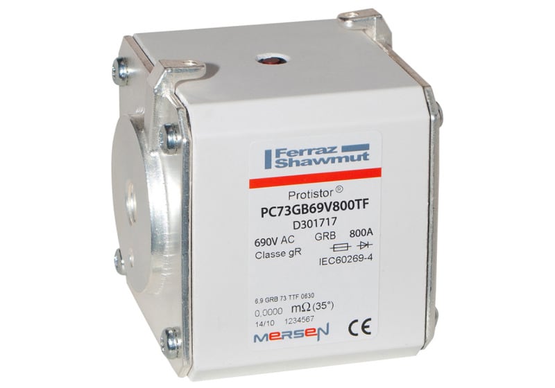 MERSEN - Protistor Sicherung gR Gr.73 690VAC 800A TTF Anschluss M12 und Schlagbolzen