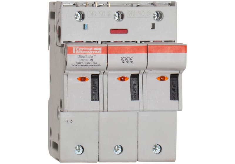 MERSEN - UL/IEC-Sicherungshalter Gr.14x51 50A 3-polig mit SIÜW und 3 MS