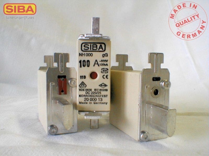 SIBA - NH-Sicherung gG Gr.000 Typ NH000 63A 500V Kombimelder