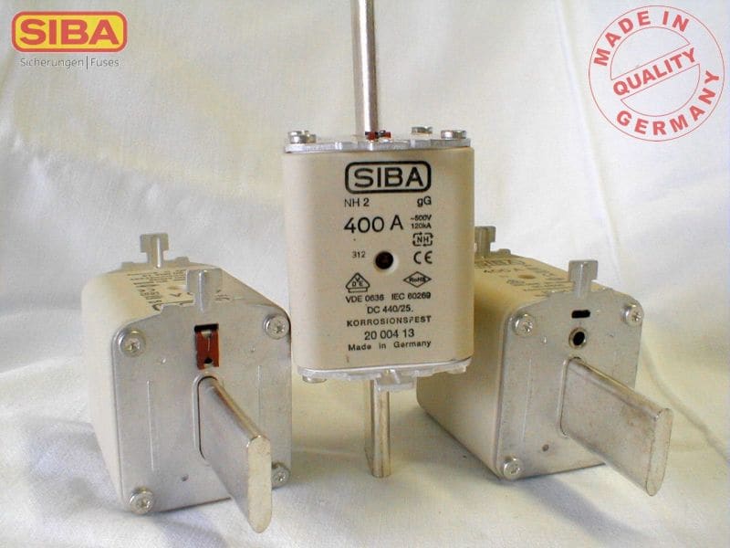 SIBA - NH-Sicherung gG Gr.2 Typ NH2 80A 500V Kombimelder