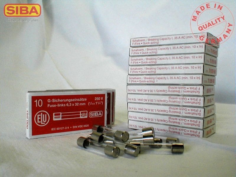 SIBA - G-Sicherung flink 6,35x32mm 250V 12,5A