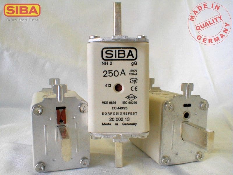 SIBA - NH-Sicherung gG Gr.0 Typ NH0 25A 500V Kombimelder