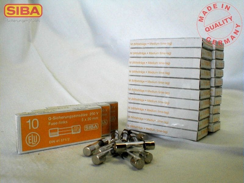 SIBA - G-Sicherung mitteltraege 5x20mm 250V 0,8A