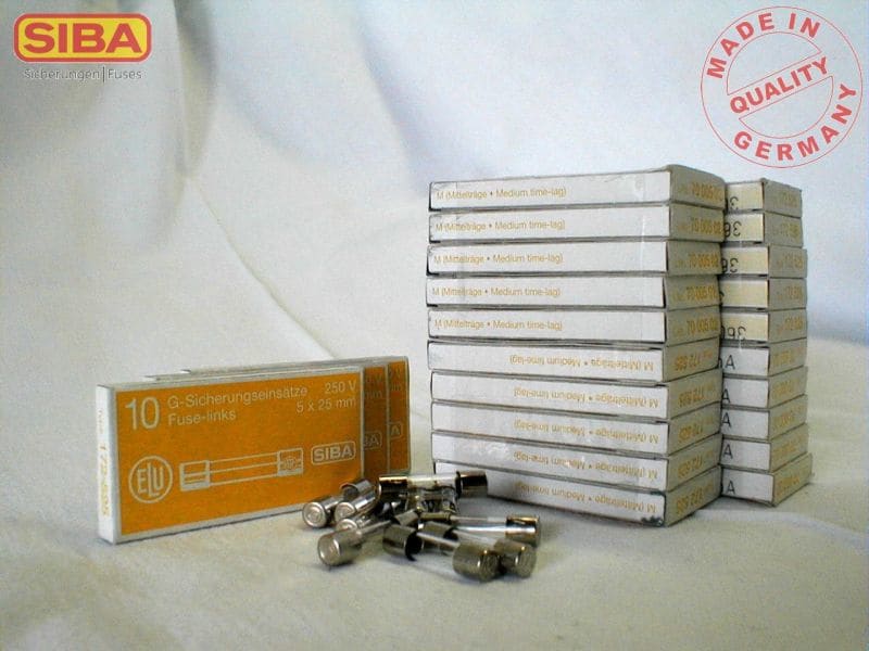 SIBA - G-Sicherung mitteltraege 5x25mm 250V 0,8A