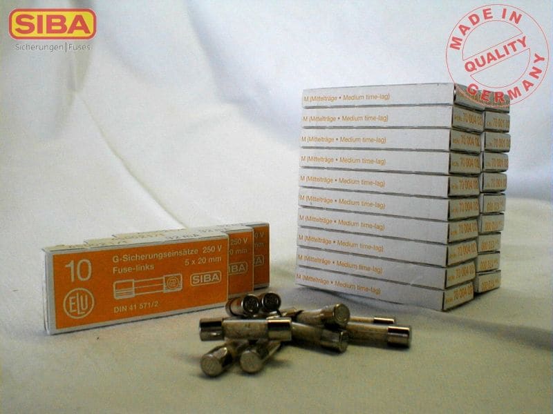 SIBA - G-Sicherung mitteltraege 5x20mm 250V 10A
