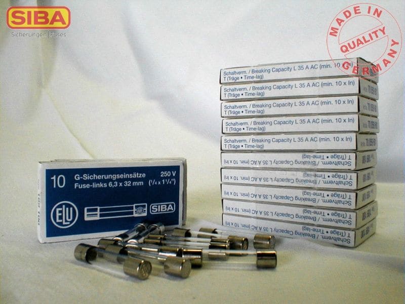 SIBA - G-Sicherung traege 6,35x32mm 10A 250V