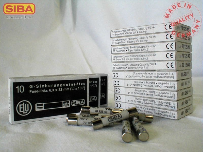 SIBA - G-Sicherung ultra-rapid AC500V 20A 6,35x32mm