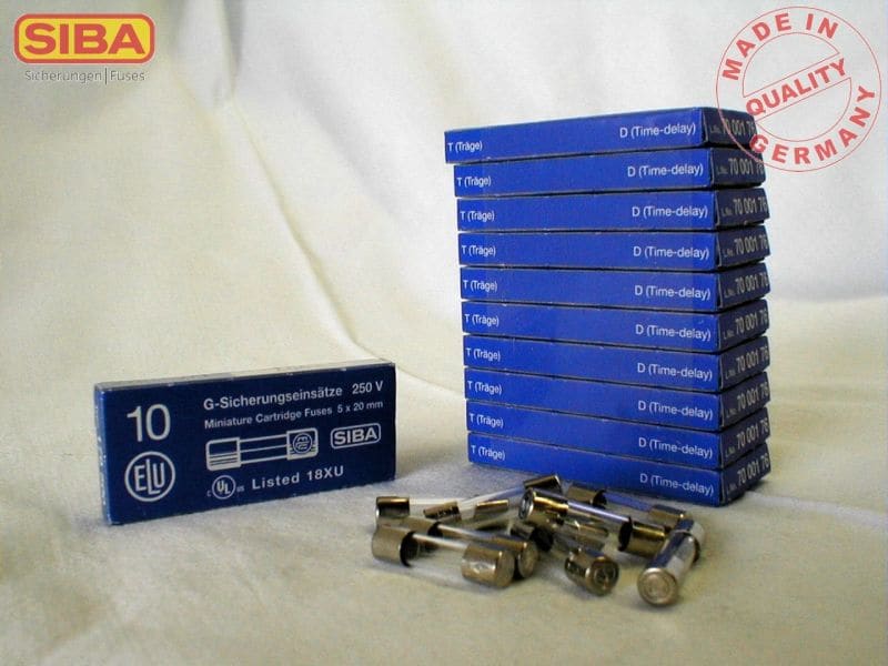 SIBA - G-Sich. D träge 5x20mm 125/250V