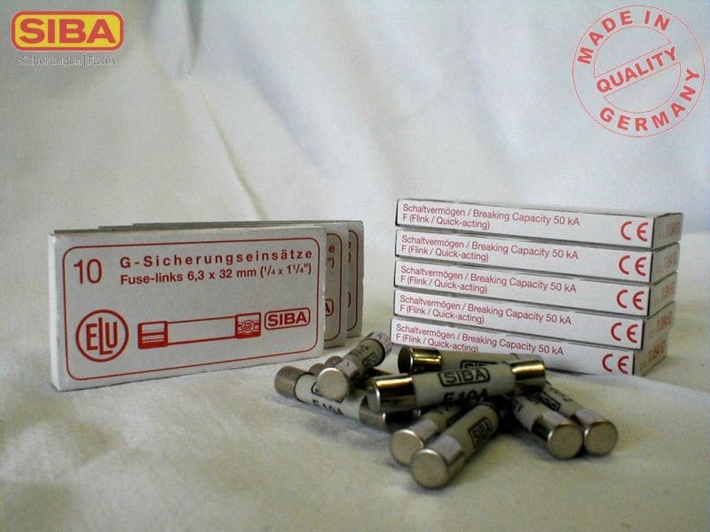 SIBA - G-Sich. F flink 6,35x32mm 600V
