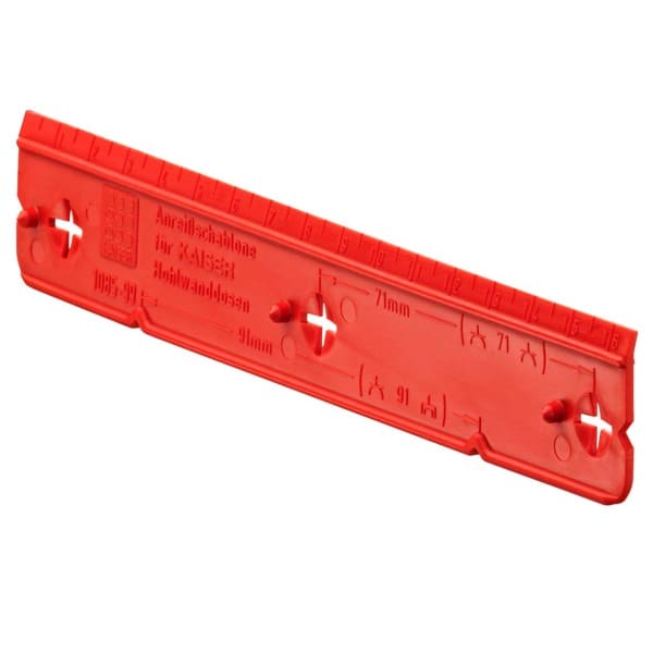 KAISER - Hohlwanddosen Schablone, Norm- Kombinationsabstand 71/91mm