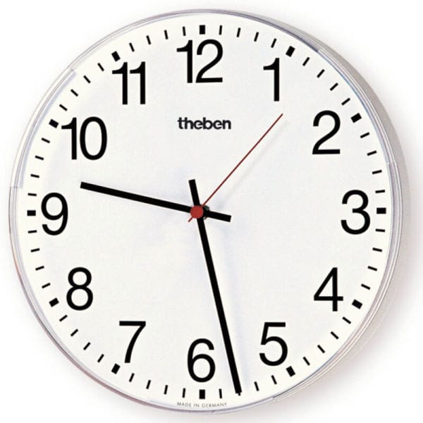THEBEN - KNX Wanduhr OSIRIA 220AR-EIB arabische Zahlen, weißes Kunststoffgeh.