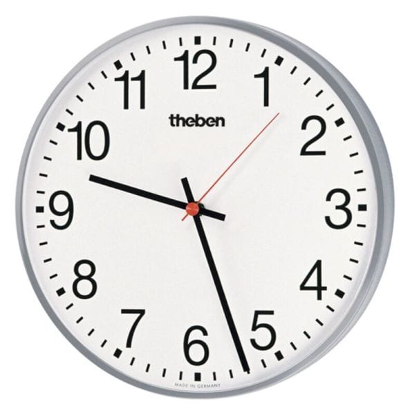 THEBEN - Wanduhr OSIRIA 241AR-EIB arabische Zahlen, verchromtes Gehäuse