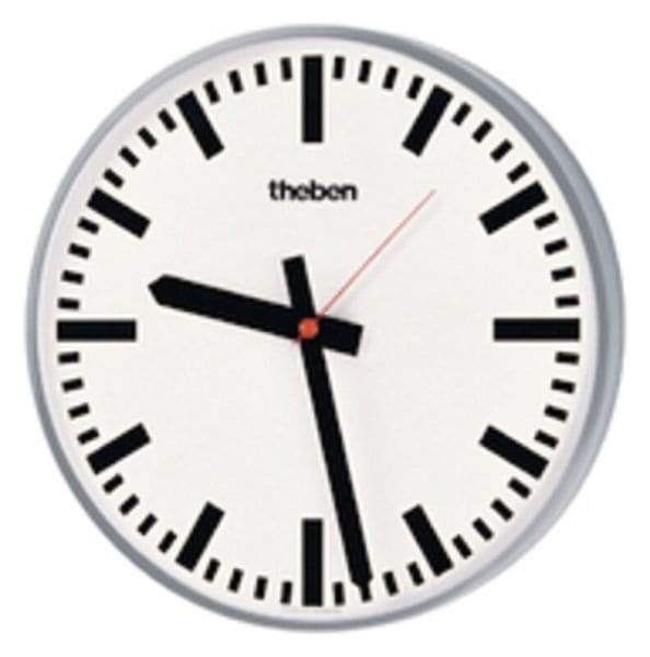THEBEN - KNX Wanduhr OSIRIA 241BR-EIB Balkenziffern, verchromtes Gehäuse