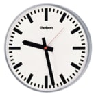 THEBEN - KNX Wanduhr OSIRIA 241BR-EIB Balkenziffern, verchromtes Gehäuse