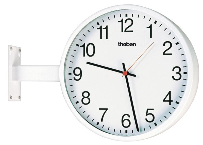 THEBEN - KNX Osiria 242 AR-EIB Doppelseitige Wanduhr, Arabische Zahlen
