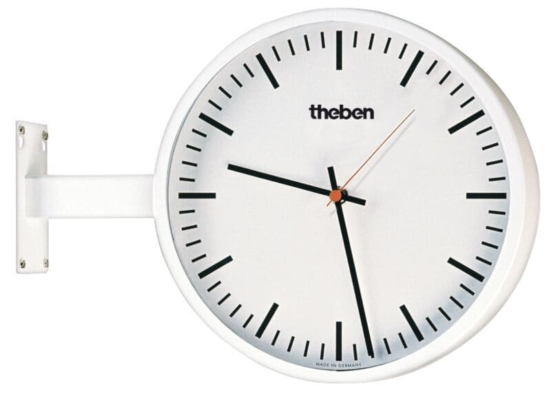 THEBEN - KNX Wanduhr OSIRIA 242SR-EIB mit Strichziffern, weißes Metallgehäuse