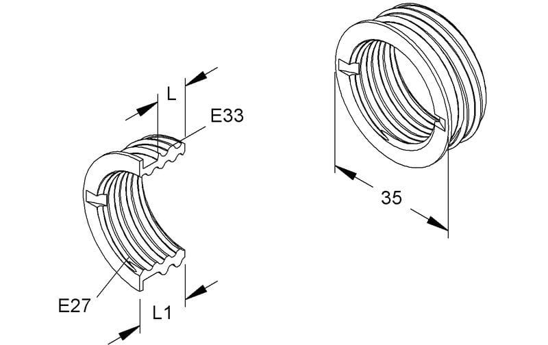 HKL - Reduzierring E33/E27