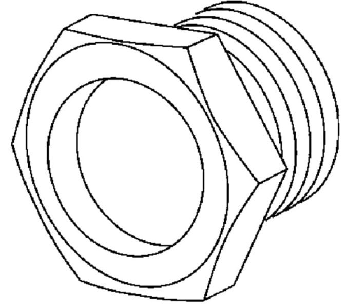 HKL - Trompetennippel M13x1 Messing, 11mm lang