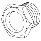 HKL - Trompetennippel M13x1 Messing, 11mm lang