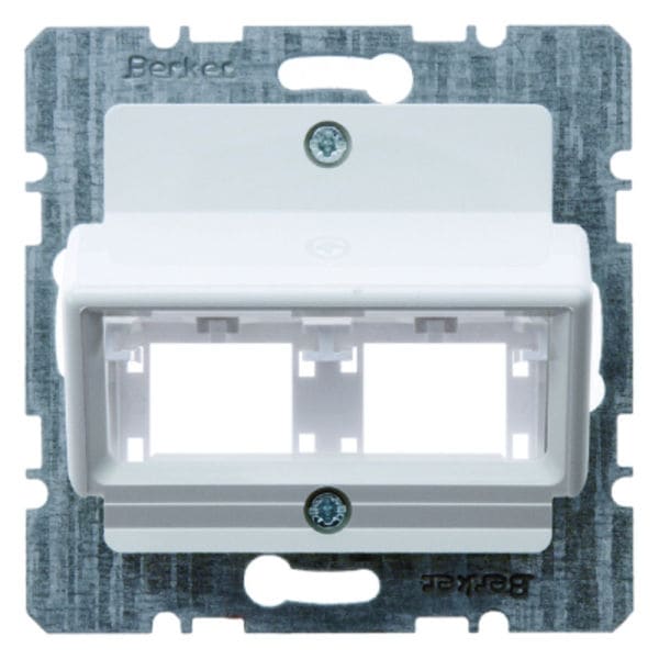 BERKER - Zentralplatte Einzelmodule RJ45 Kat5/6 Reichle De-Massari, polarweiß