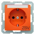 BERKER - S.1/B.x SSD mit Schriftleiste und Aufdruck ZSV orange matt