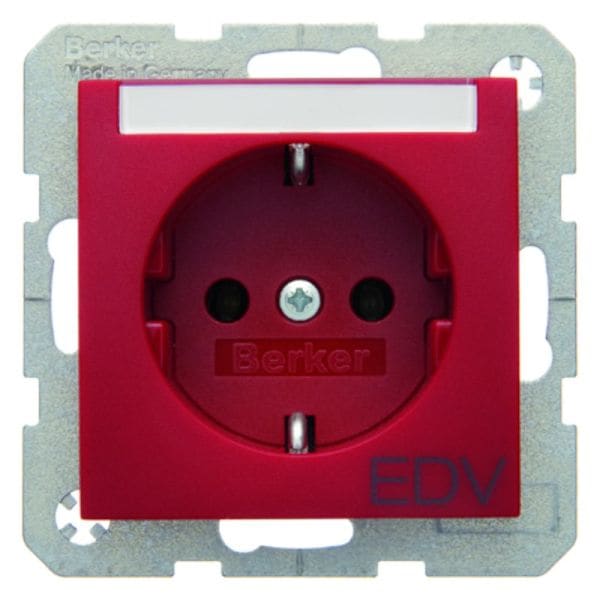 BERKER - S.1/B.x SSD mit Schriftleiste und Audruck EDV rot matt