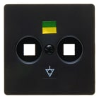 BERKER - B.x/K.x Zentralplatte für Doppel- Potenzialausgleich-Steckdose, anthrazit
