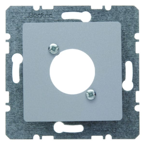 BERKER - B.x/K.x Zentralplatte f.XLR-Rund- steckverbinder D-Serie, alu matt
