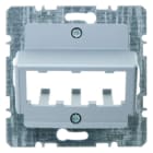 BERKER - Zentralplatte mit Tragplatte für 3 MINI-COM Module alu matt