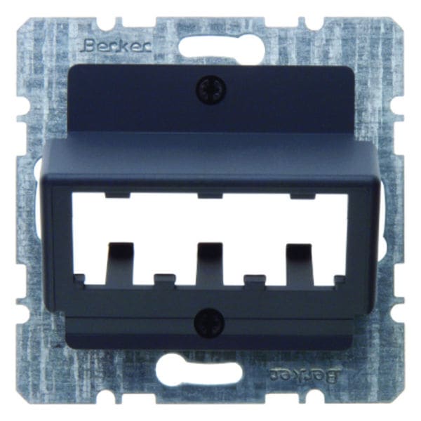 BERKER - Zentralplatte mit Tragplatte für 3 MINI-COM Module anthrazit matt