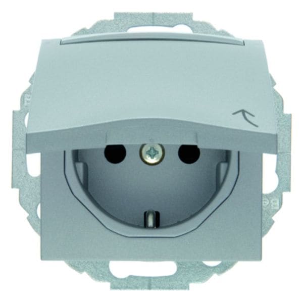 BERKER - S.1/B.x Klappdeckel-SSD mit erh. BS und verdrehbarem Topf alu matt