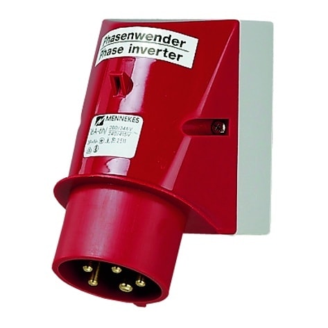 MENNEKES - CEE-Wandgerätestecker 32A 5p 400V 6h IP44 m.Phasenwender
