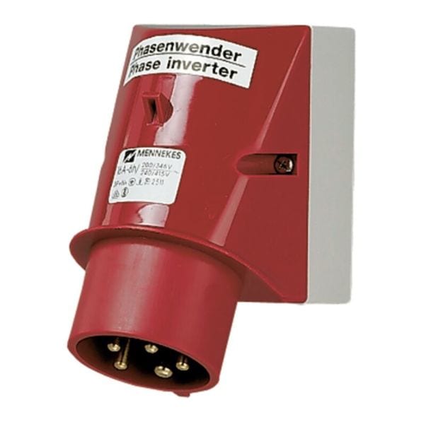 MENNEKES - CEE-Wandgerätestecker 16A 5p 400V 6h IP44 m.Phasenwender