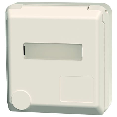 MENNEKES - Anbau CEE-Wandsteckd. Cepex 32A 5p 400V 6h IP44 perlweiß m.Beschr.