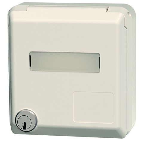 MENNEKES - Anbau CEE-Wandsteckd. Cepex 32A 5p 400V 6h IP44 perlweiß Schloss+Bes