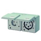 MENNEKES - AP Doppelsteckdose Cepex 1xSSTD, 1x16A 5P 400V 6h IP44 lichtgrau