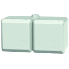 MENNEKES - AP Doppelsteckdose Cepex 1xSSTD, 1x16A 3p 230V 6h IP44 lichtgrau